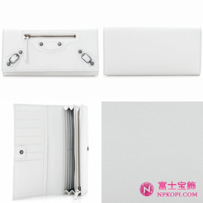 BALENCIAGA/バレンシアガ 2012年春夏CLASSIC CONTINENTAL2つ折り長財布 253038 D940T 9001